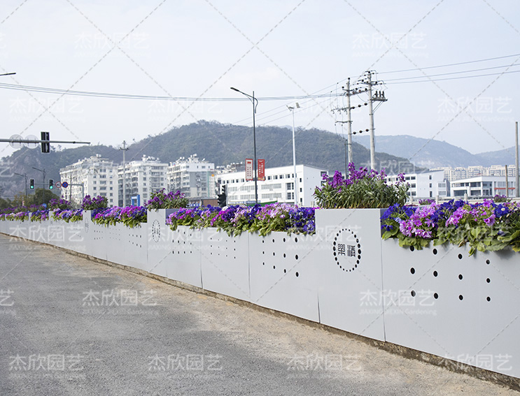 不锈钢花箱天空之城道路花箱