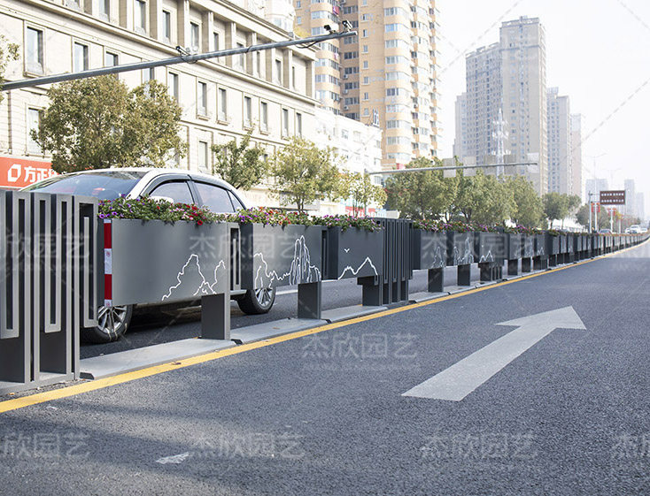 道路隔离花箱未来之城花箱温州案例